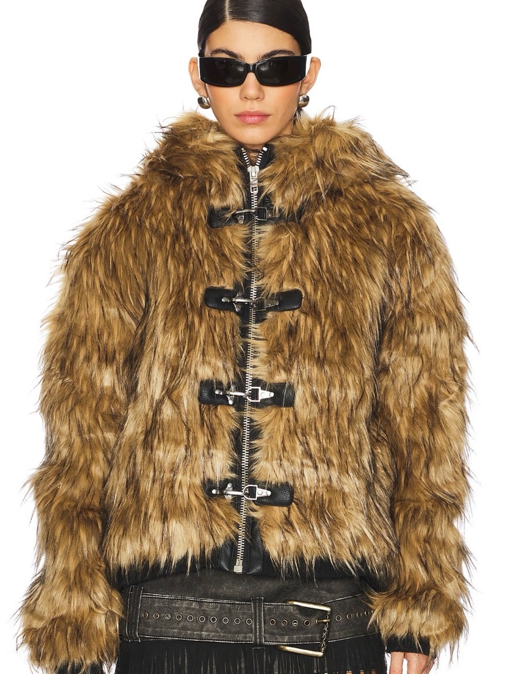 Womens jaded lnd fur